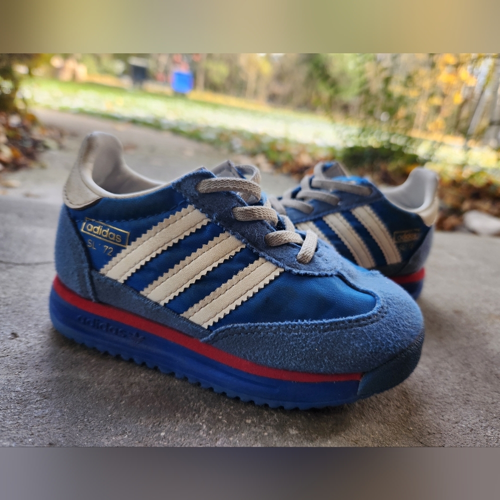 Adidas Toddler Blue and White Sneakers - 7k
